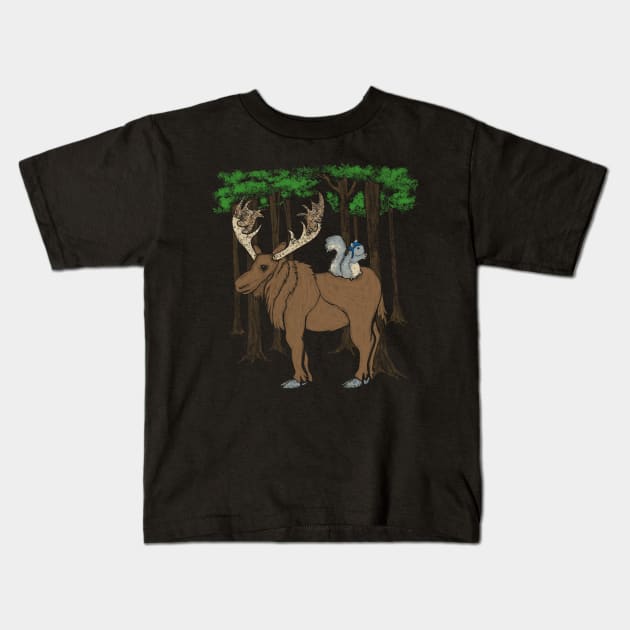 Moose And Squirrel Kids T-Shirt by graffd02